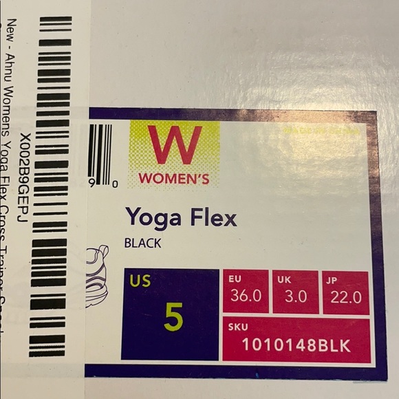 NEW IN BOX ahnu Black/White Yoga Flex Size 5 - Picture 7 of 7